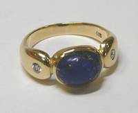 SU-429 Lapis  Lazuli - Ring  mit  Diamanten